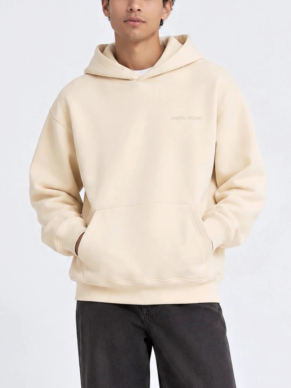 adidas Humanrace Men's Cream Hoodie Size Medium